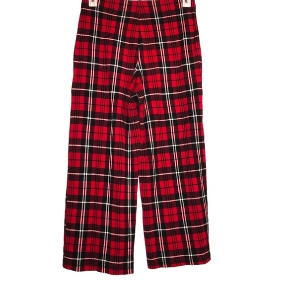Jules & Leopoldo Plaid Pull On Flare Crop Pant Legging M - Picture 2 of 5